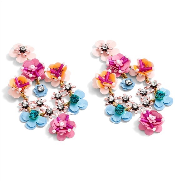J CREW | Statement Stone & Blossom Earrings